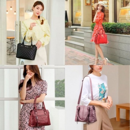 4 Kit De 2 Peças Bolsa Feminina Estruturada No Atacado Revenda