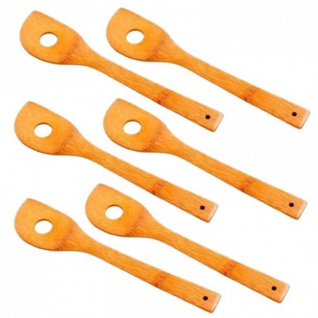 Kit 6 Espátula De Bambu 30CM No Atacado