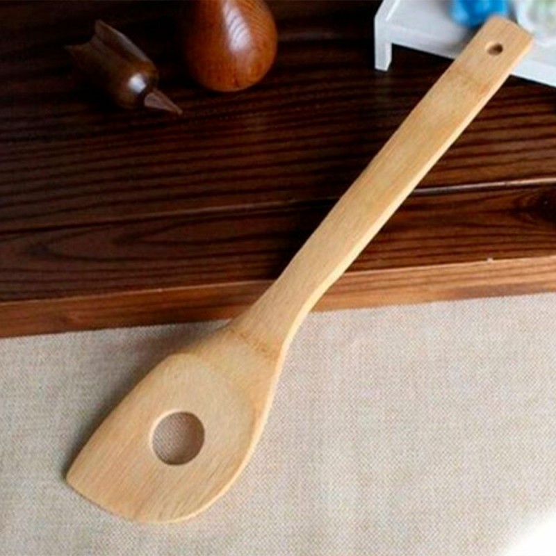 Kit 6 Espátula De Bambu 30CM No Atacado