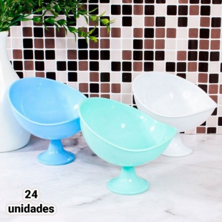 Kit 24 Taça Bomboniere Plástica Cores Variadas 270ml