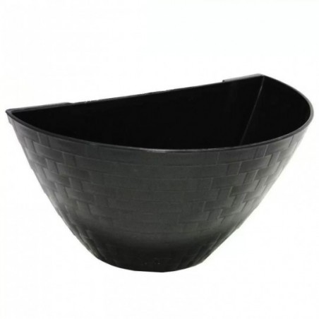 Vaso Floreira Meia Lua Rattan De Parede 3,3 Litros ErcaPlast