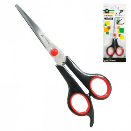 Kit 3 Tesoura Multiuso 7" Ponta Reta Cabo Plástico
