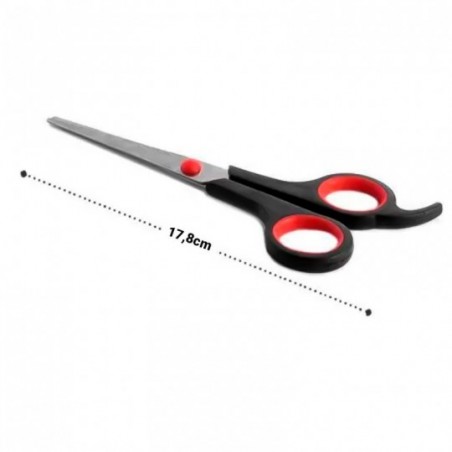 Kit 3 Tesoura Multiuso 7" Ponta Reta Cabo Plástico