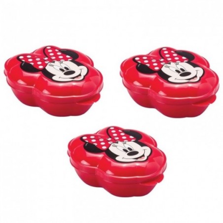 Kit 3 Porta Mix Infantil Tampa Fixa Formato Minnie Mouse 
