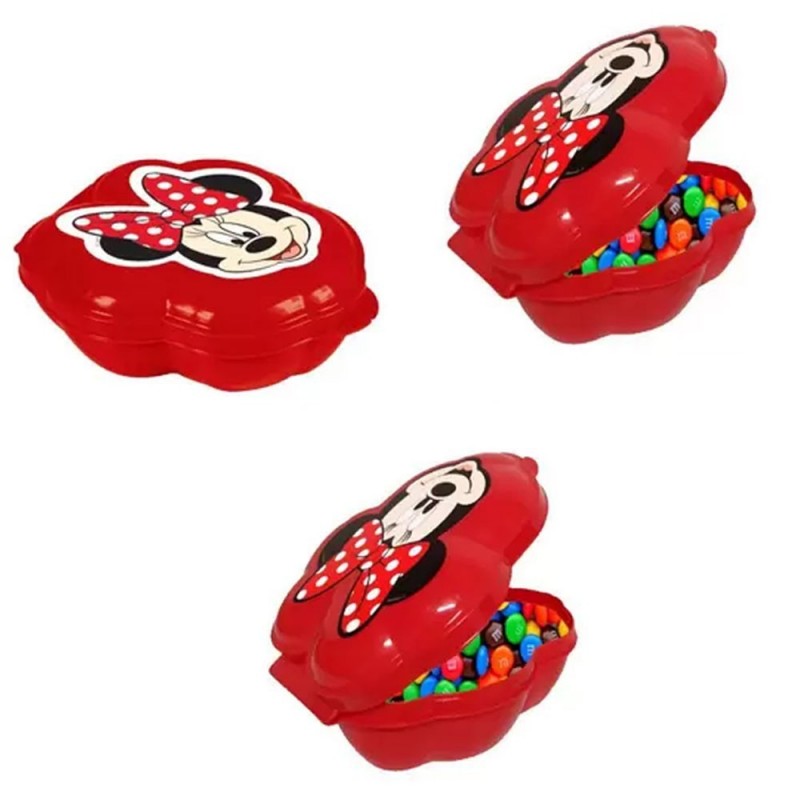 Kit 3 Porta Mix Infantil Tampa Fixa Formato Minnie Mouse 