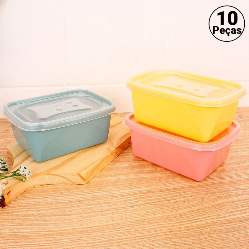 Kit 10 Conjuntos De 2 Potes Mantimentos Organizador  Atacado