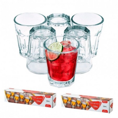 Kit 2 Conjunto Copo Shot P/Drink 53 ML 6 Peças Caixa Master