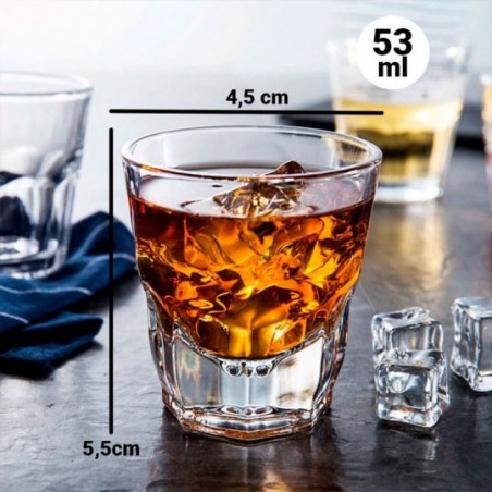 Kit 2 Conjunto Copo Shot P/Drink 53 ML 6 Peças Caixa Master