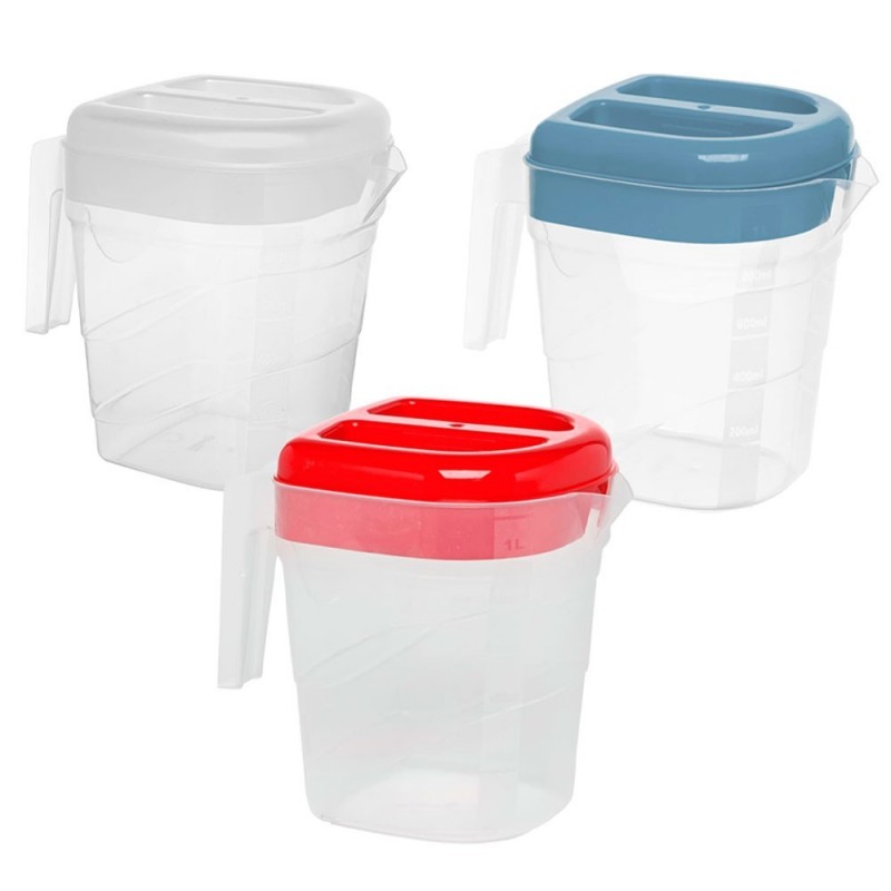 Kit 3 Jarra Plástica Graduada Bico Despejo Com 1,2 L Jaguar