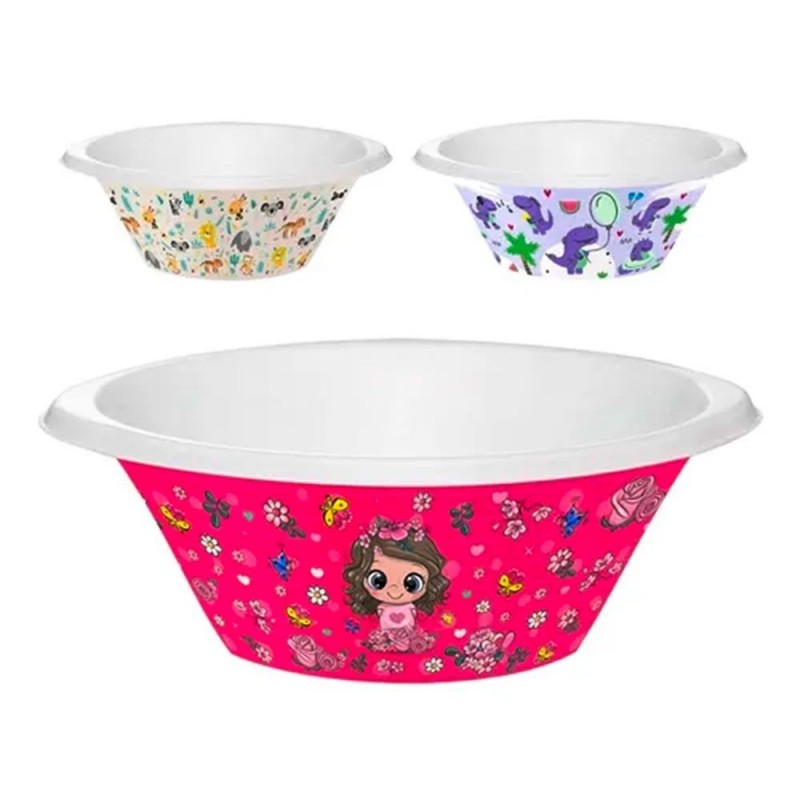 Kit 6 Tigelas Bowl Infantil Plástico Estampada 550ml Jaguar