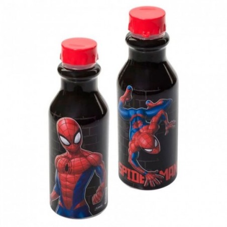 Kit 2 Garrafa Infantil Homem Aranha Com Alça De Mão 500ML