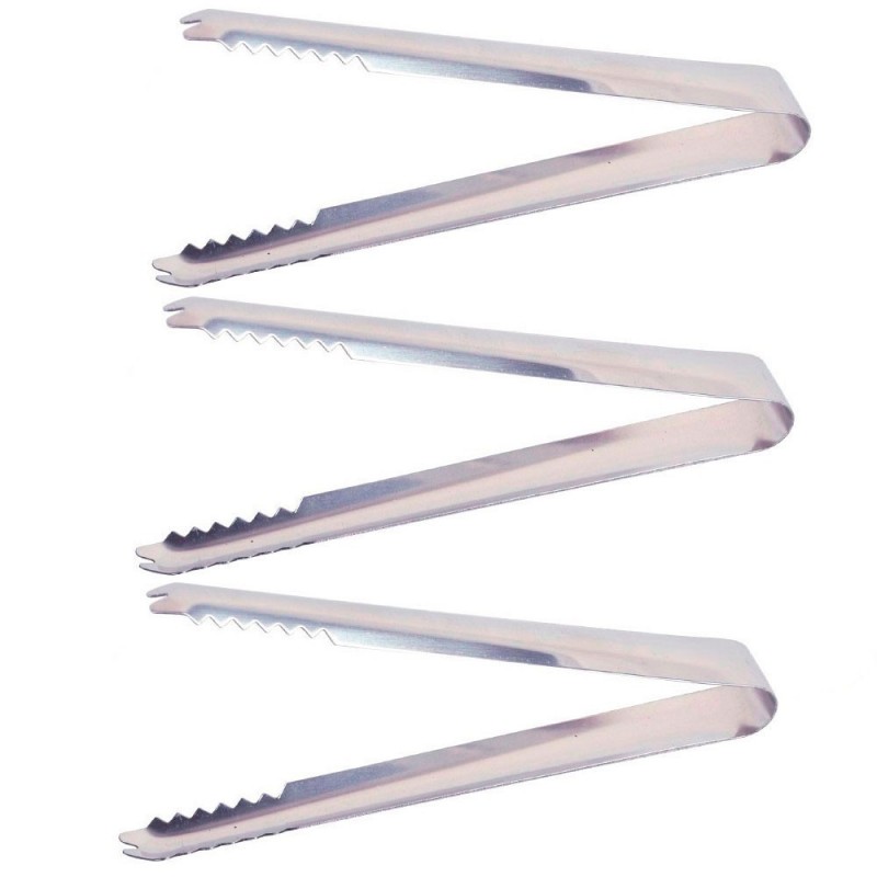 Kit 3 Pegador De Alimentos Em Aço Inox 15 cm No Atacado -