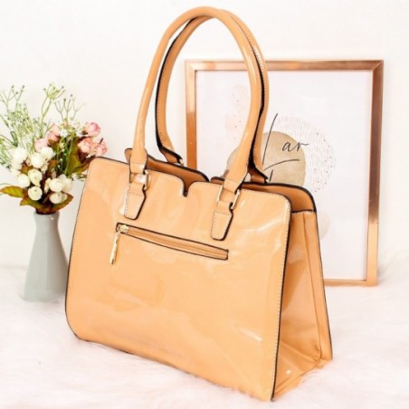 Bolsa Feminina Luxo Estruturada Totem Em Verniz