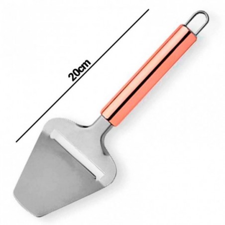Kit 3 Plaina Cortador Queijo Fatiador Rose Gold 20 Cm