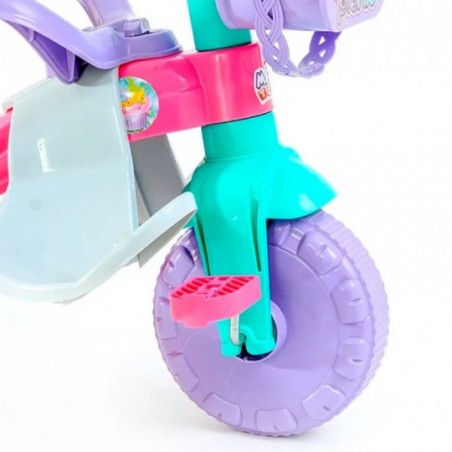 Triciclo Passeio Velotrol Infantil Meninos Picniz Rosa Com Aro