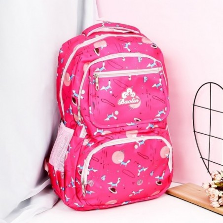 Mochila Feminina Escolar Universitária Estampada C/Bolsos