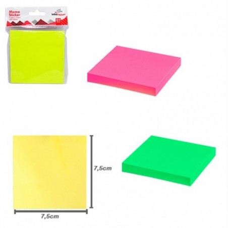 Kit 10 Blocos De Nota Adesivo 76x76mm  