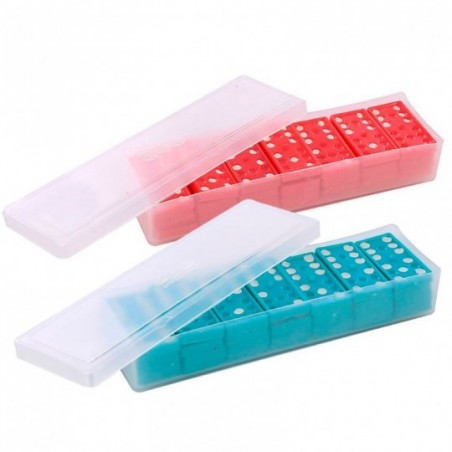 Kit 2 Jogos De Dominó No Estojo Com 28 Peças Brinquedo