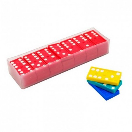 Kit 2 Jogos De Dominó No Estojo Com 28 Peças Brinquedo