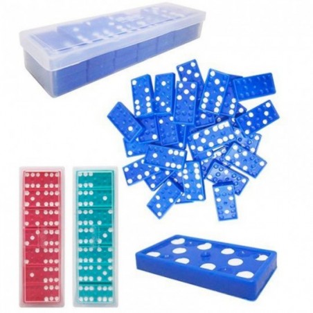 Kit 2 Jogos De Dominó No Estojo Com 28 Peças Brinquedo