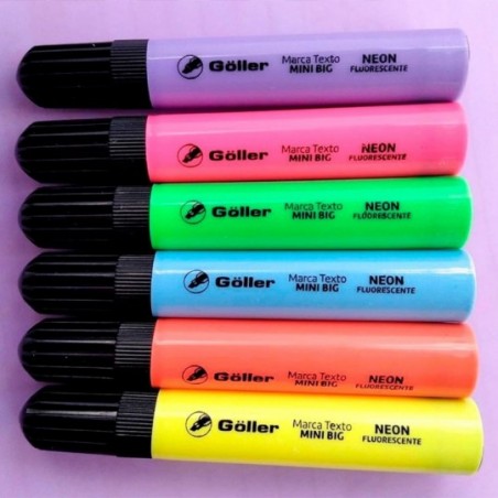 Kit 2 Mini Big Marca Texto Neon Fluorescente 6 Cores