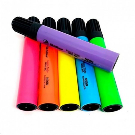 Kit 2 Mini Big Marca Texto Neon Fluorescente 6 Cores
