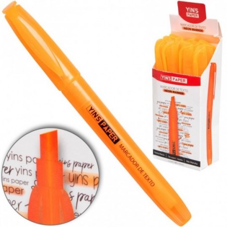 Kit Marcador de Texto Neon Marker Laranja