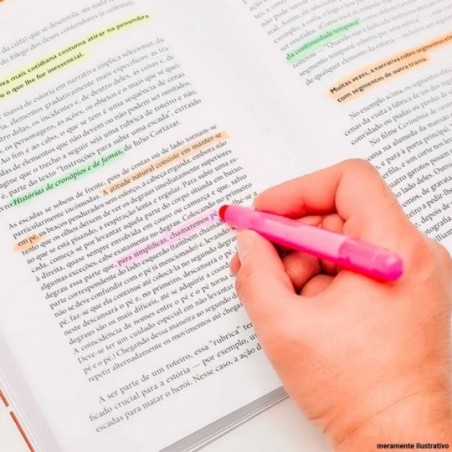 Kit Marcador de Texto Neon Marker Rosa