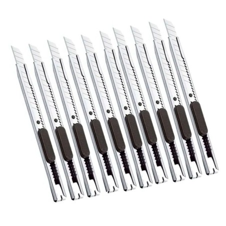 Kit 10 Estiletes Multiuso Lâmina Estreita de Metal Atacado
