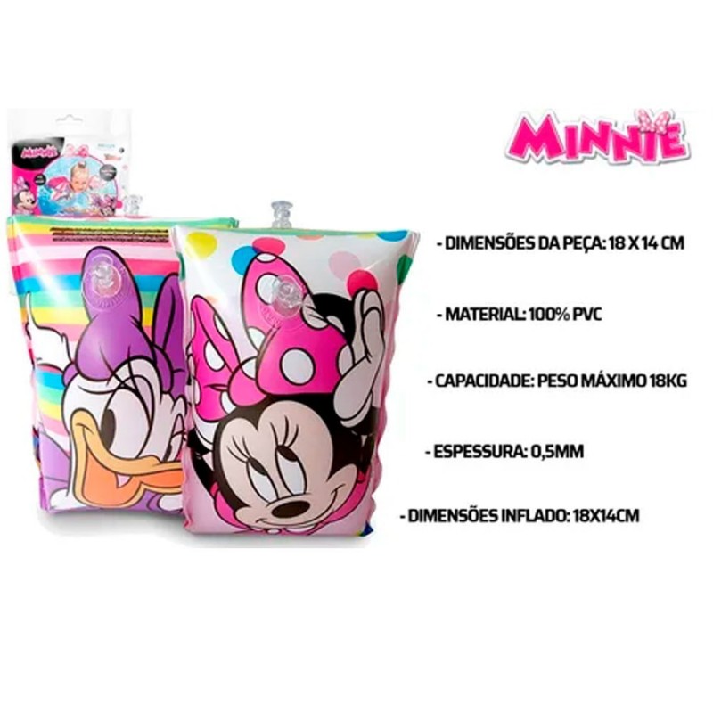 KIt 2 Boias de Braço Inflável MINNIE