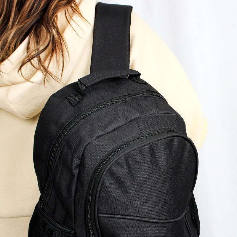 Mochila Juvenil Unissex Básica Escolar Única Preta