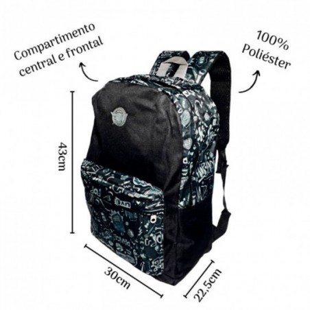 Mochila Universitária Escolar Juvenil Estampada Atacado
