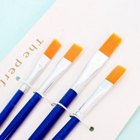 Kit 5 Pincéis Artístico Ponta Reta 4 Peças