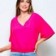Blusa Feminina Lisa Com Manga Verão Gola V 