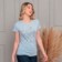 Blusa T-Shirt Feminina Manga Curta Com Strass