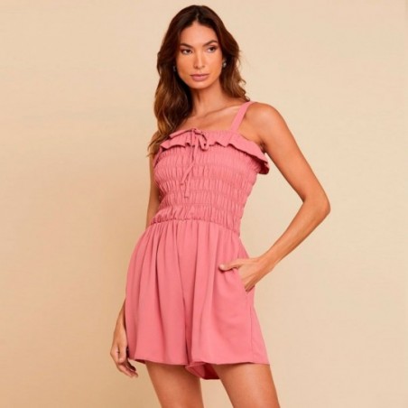 Macaquinhos Lastex Liso Feminino Moda Verão
