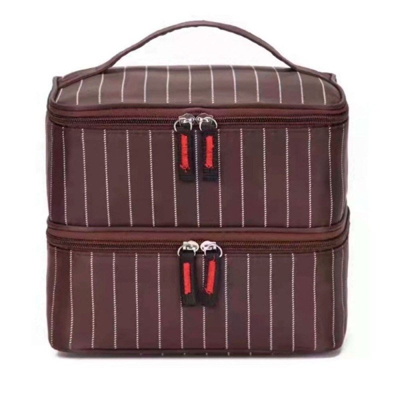 Bolsa Térmica Quadrada Listrado Lancheira Unissex