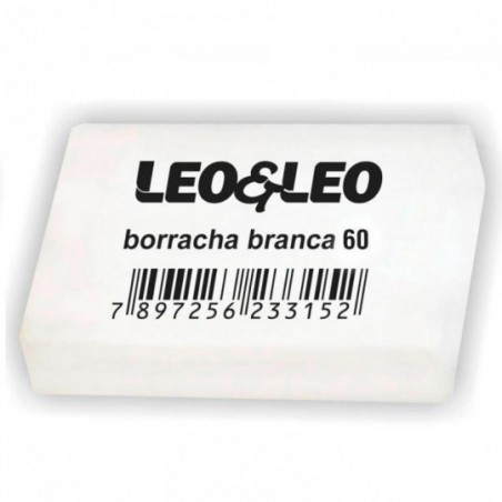 Borracha Branca Quadrada Caixa 60 Unidades Leo & Leo