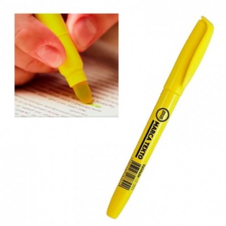 Marca Texto Slim Amarelo Ponta Chanfrada Jocar Office