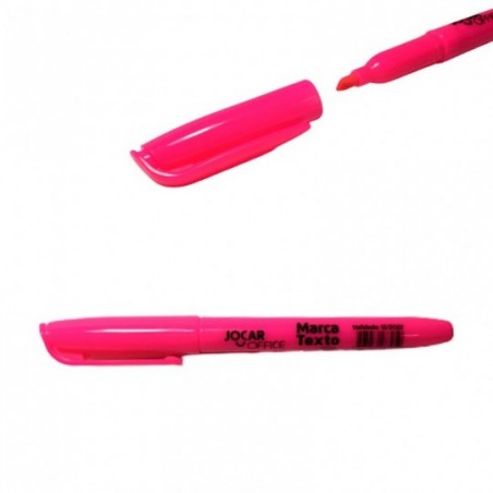 Marca Texto Slim Rosa Ponta Chanfrada Jocar Office