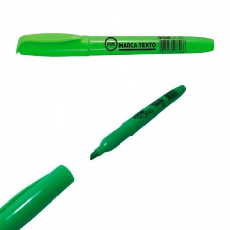 Marca Texto Slim Verde Ponta Chanfrada Jocar Office