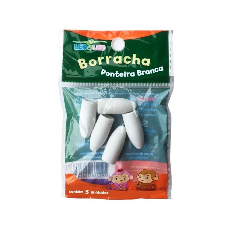 Borracha Ponteira Branca Caixa Com 24 Unidades Leo & Leo
