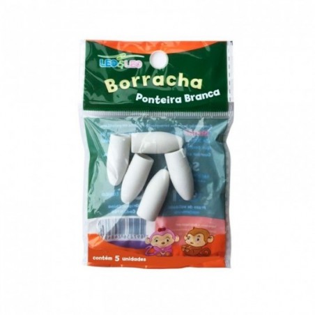 Borracha Ponteira Branca Caixa Com 24 Unidades Leo & Leo