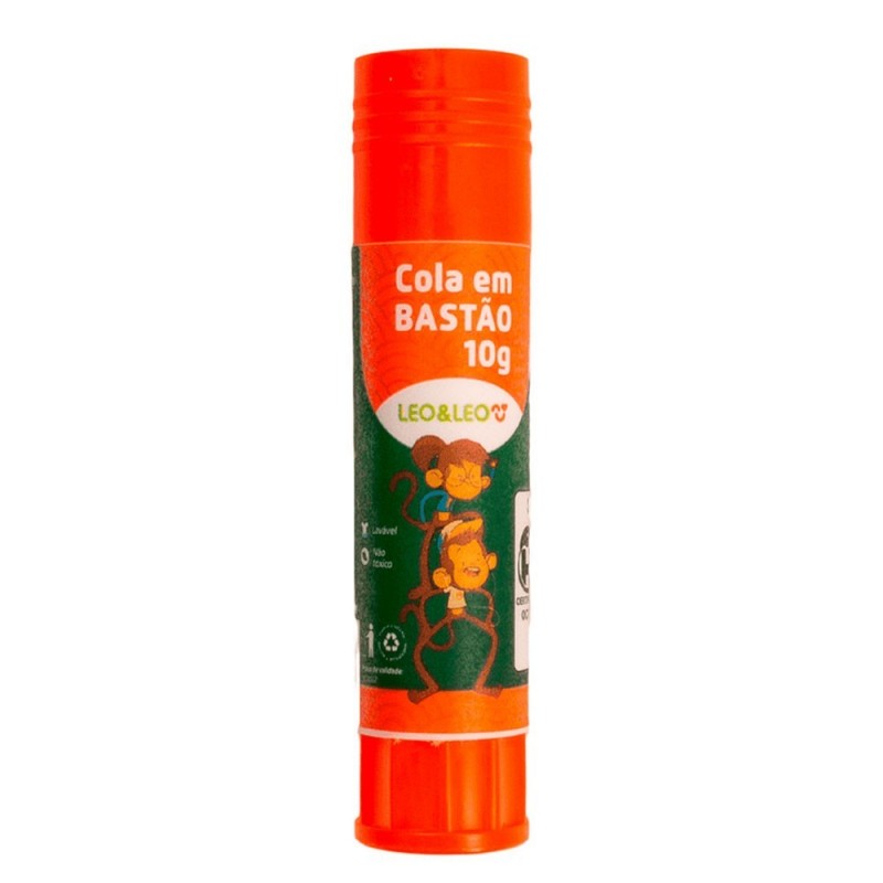 Kit 12 Colas Em Bastão 10g Atóxica Escolar Leo & Leo