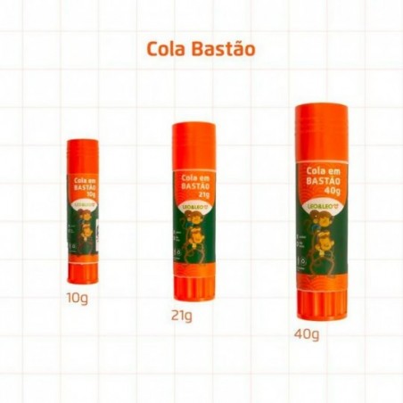 Kit 12 Colas Em Bastão 10g Atóxica Escolar Leo & Leo