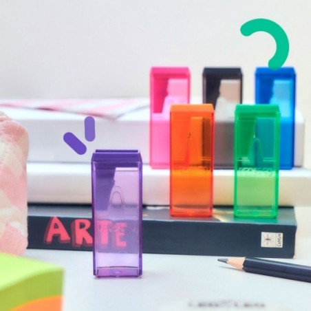 Kit Caixa Apontador Bloco 24 Unidades Colors Leo & Leo