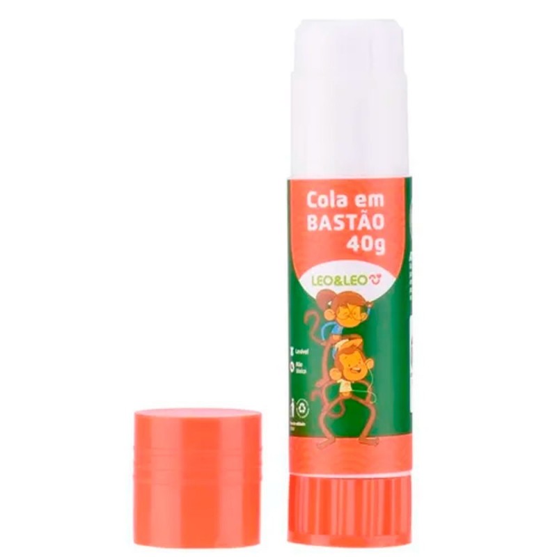 Kit 6 Colas Em Bastão 40g Não Tóxico Escolar Leo & Leo