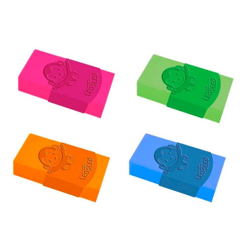 Borracha Plástica 24 Colors Com Cinta Ergonômica Leo & Leo