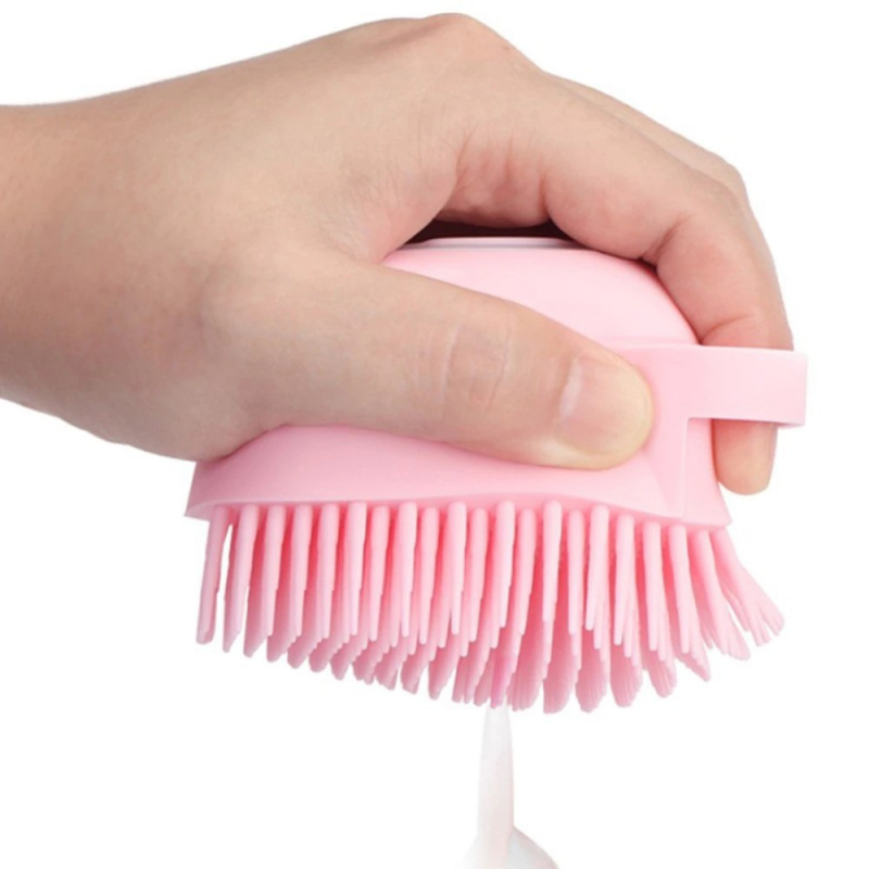 KIt 2 Esponjas De Silicone Banho Com Dispenser Shampoo