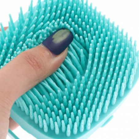 KIt 2 Esponjas De Silicone Banho Com Dispenser Shampoo